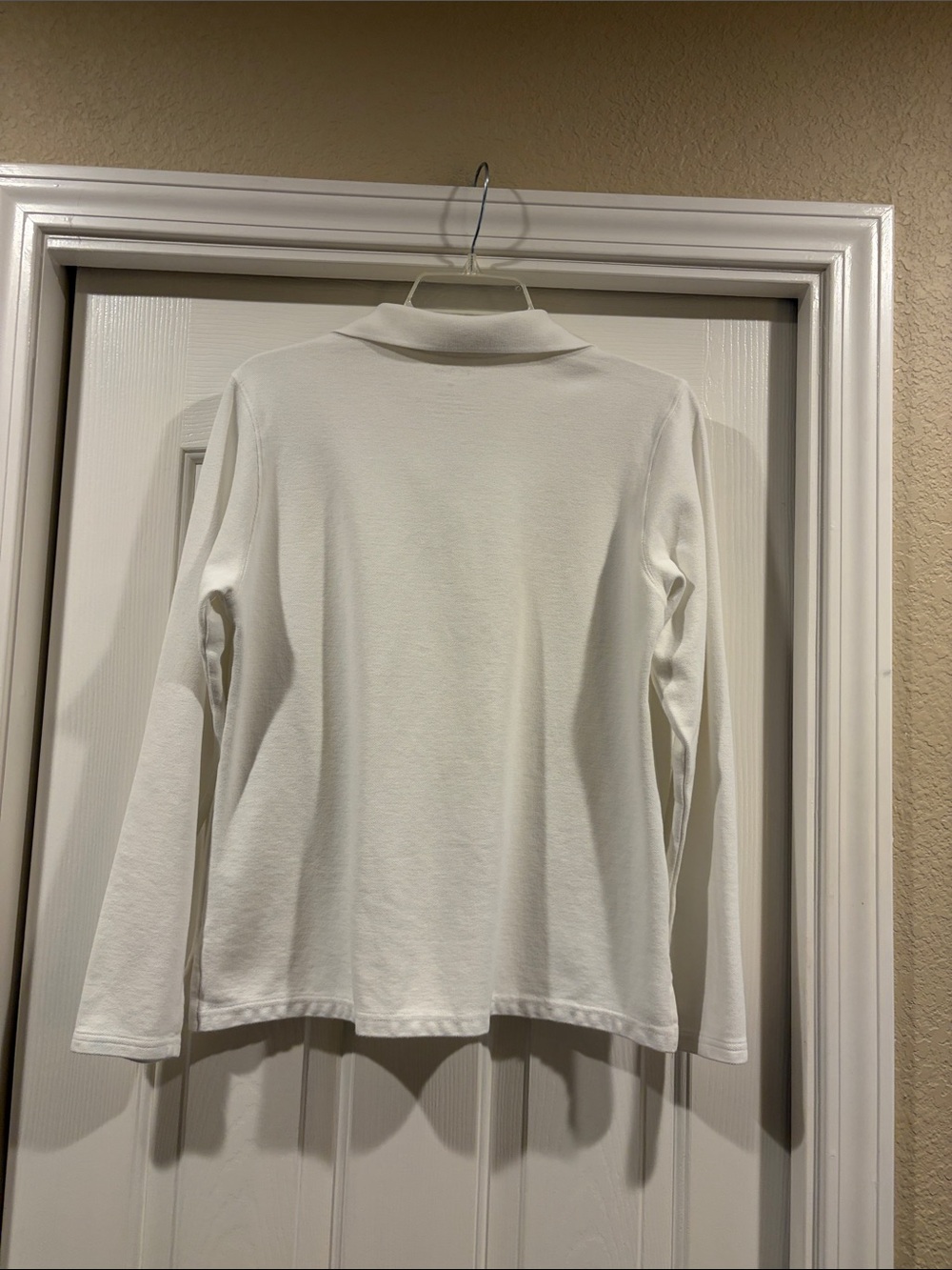 L.L. Bean Women’s Long-Sleeve White Polo Shirt New size M - Picture 5 of 5